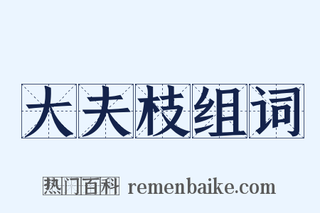大夫枝组词是什么意思的图片